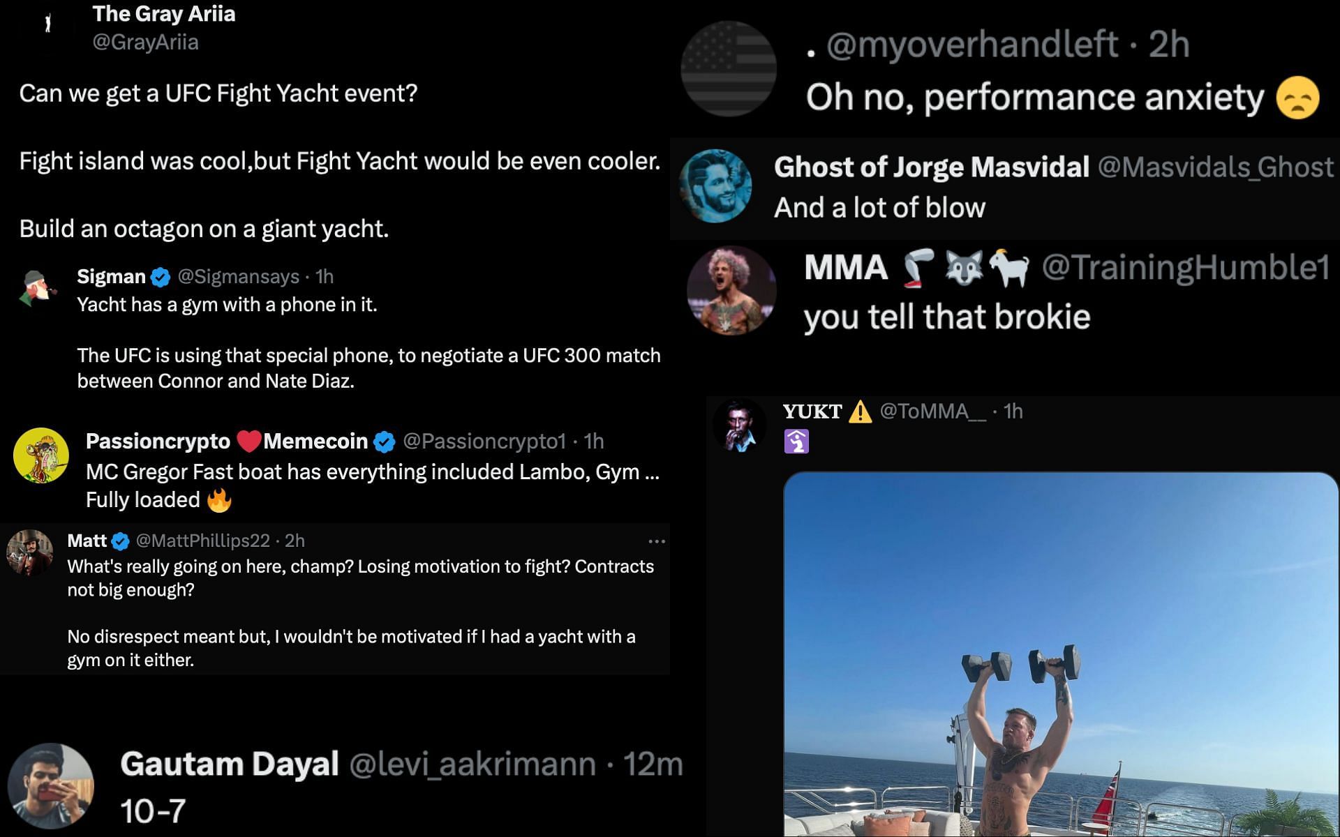 Fans react to McGregor&#039;s retort to Chandler. [via X]