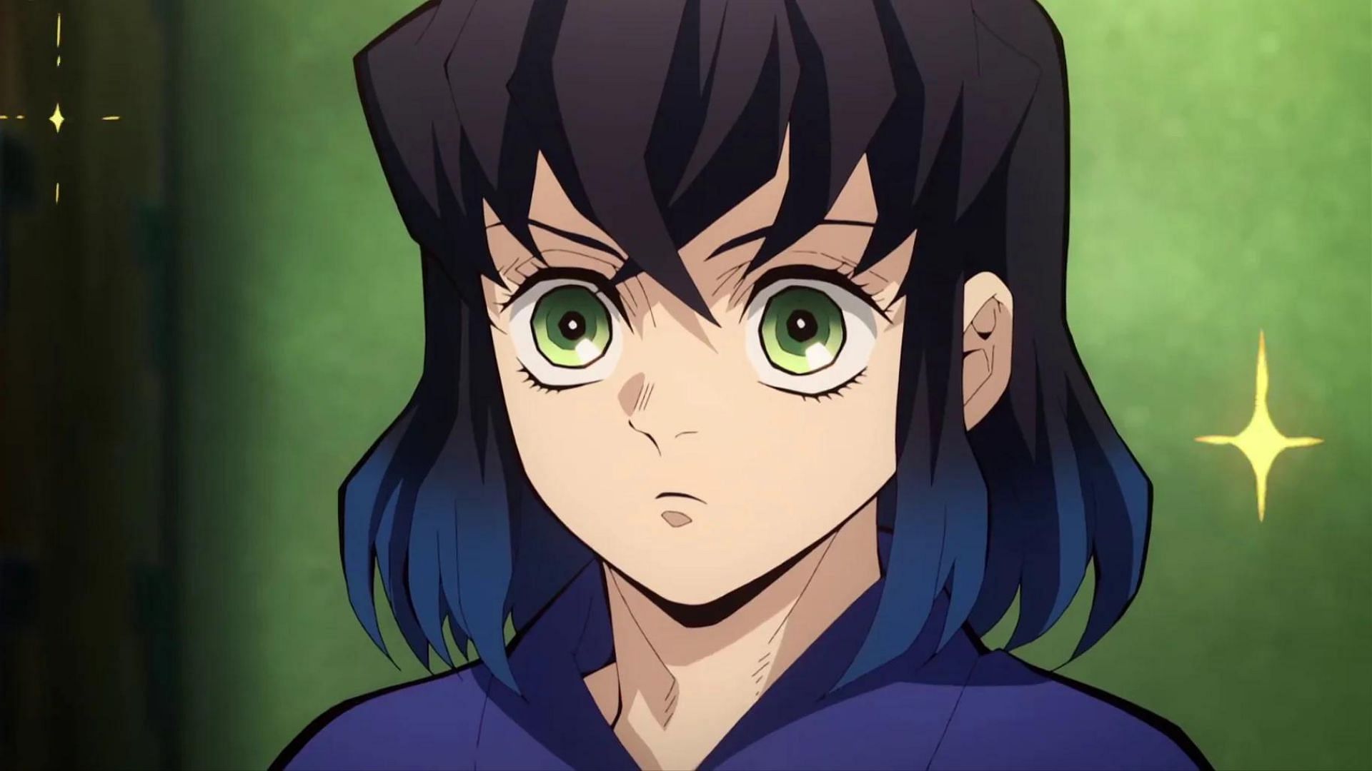 Demon Slayer: Inosuke&#039;s real face as shown in the anime (Image via Ufotable)