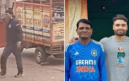 [Watch] Rinku Singh's father seen delivering LPG cylinders in viral video