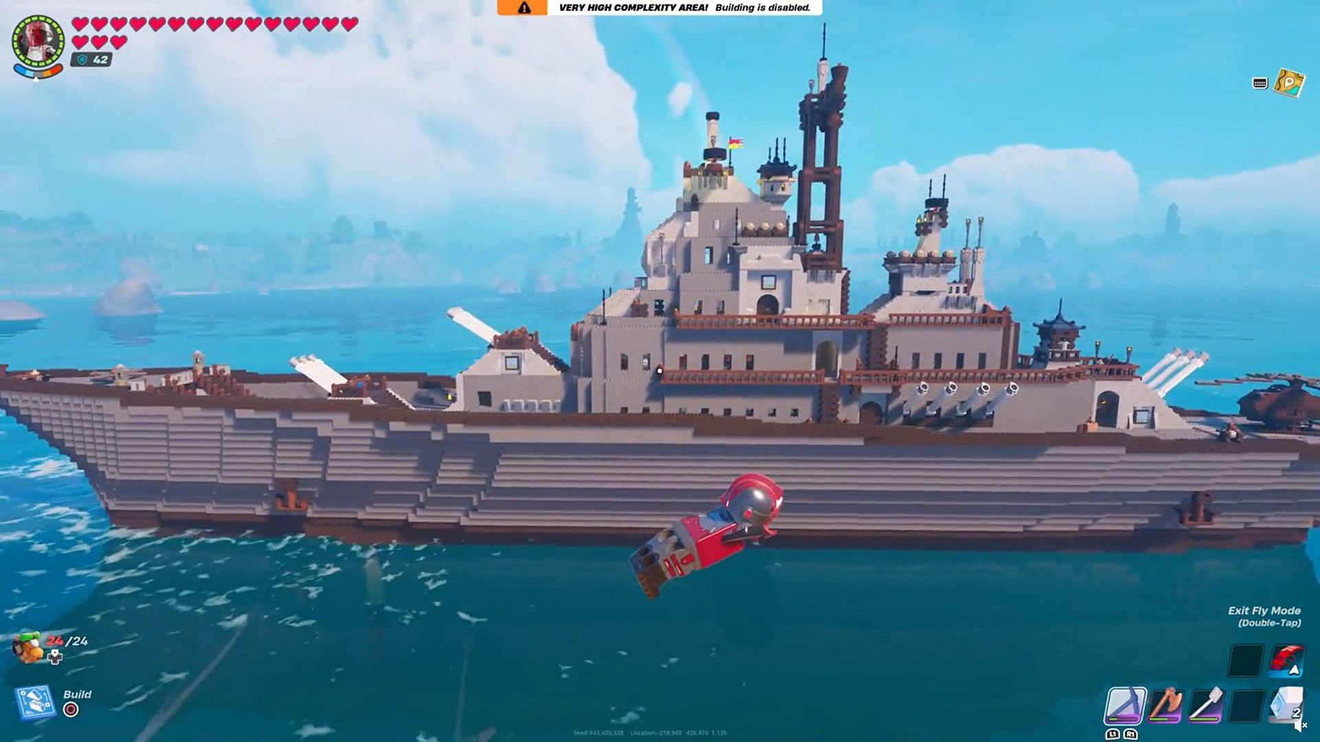 LEGO Fortnite player builds a battleship, community left in awe 