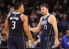 "82 points right here": Grant Williams hysterically combines his 9 points with Luka Doncic's 73 in congratulatory message