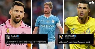 "Can’t even lace Zidane's boot" - Fans slam Man City star for claiming Kevin De Bruyne is on the same level as Lionel Messi and Cristiano Ronaldo