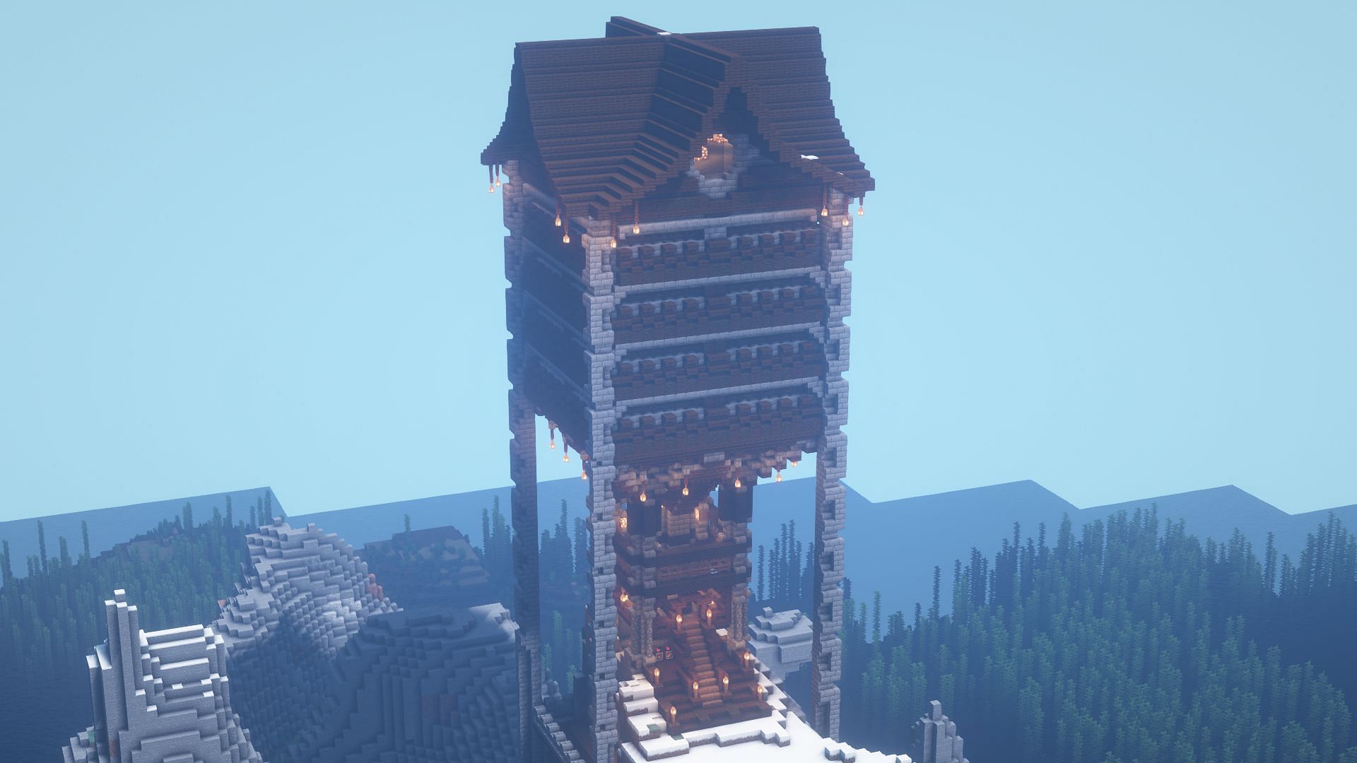 A conventional hostile mob farm still gets the job done in Minecraft (Image via Partibot/Reddit)