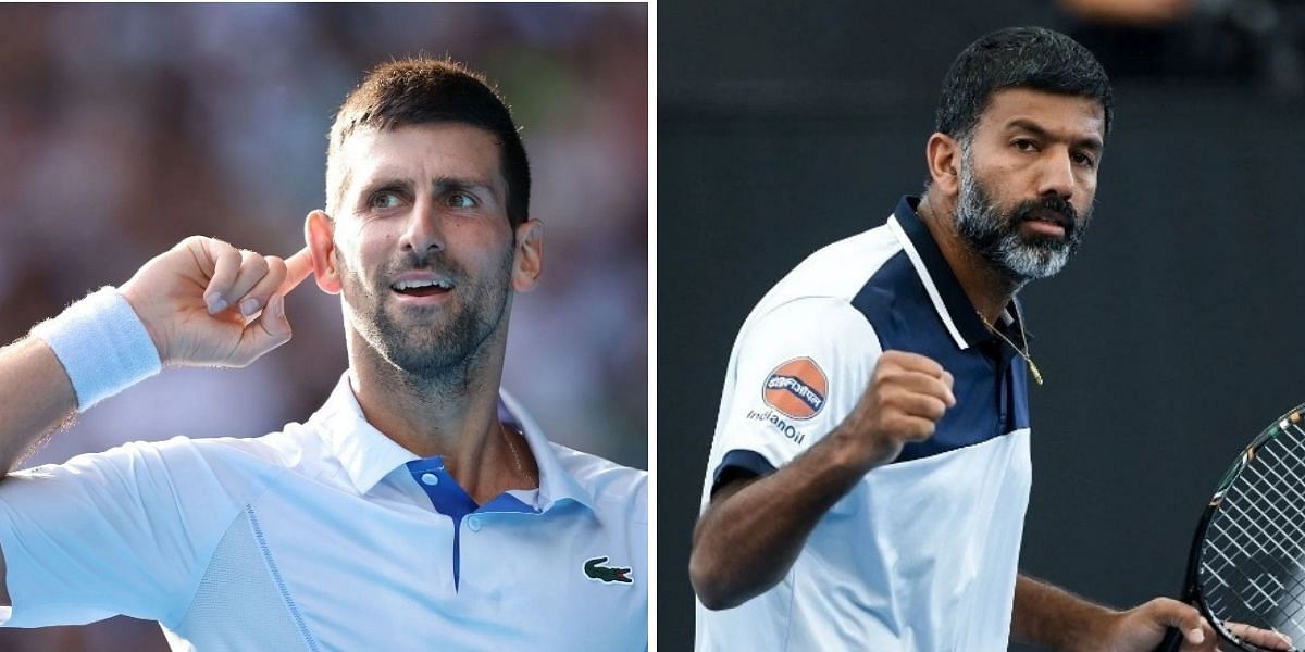 Novak Djokovic and Rohan Bopanna 2024 Australian Open 