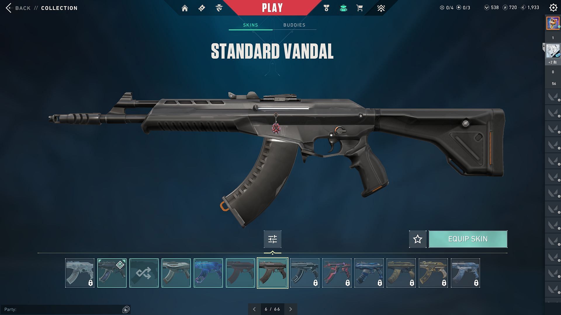 The weapon, Vandal (Image via Riot Games)