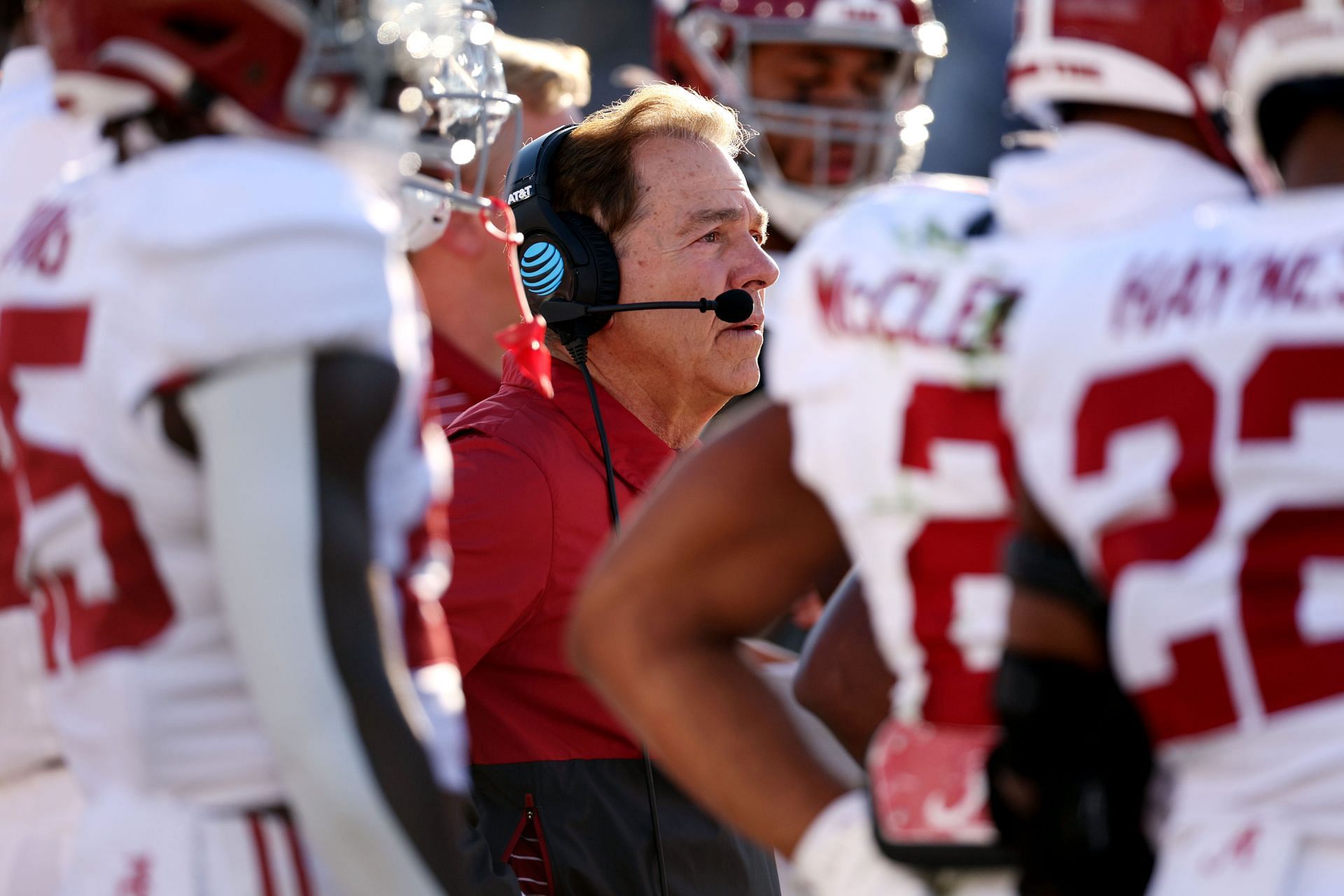 Nick Saban at the Rose Bowl Game - Alabama vs. Michigan