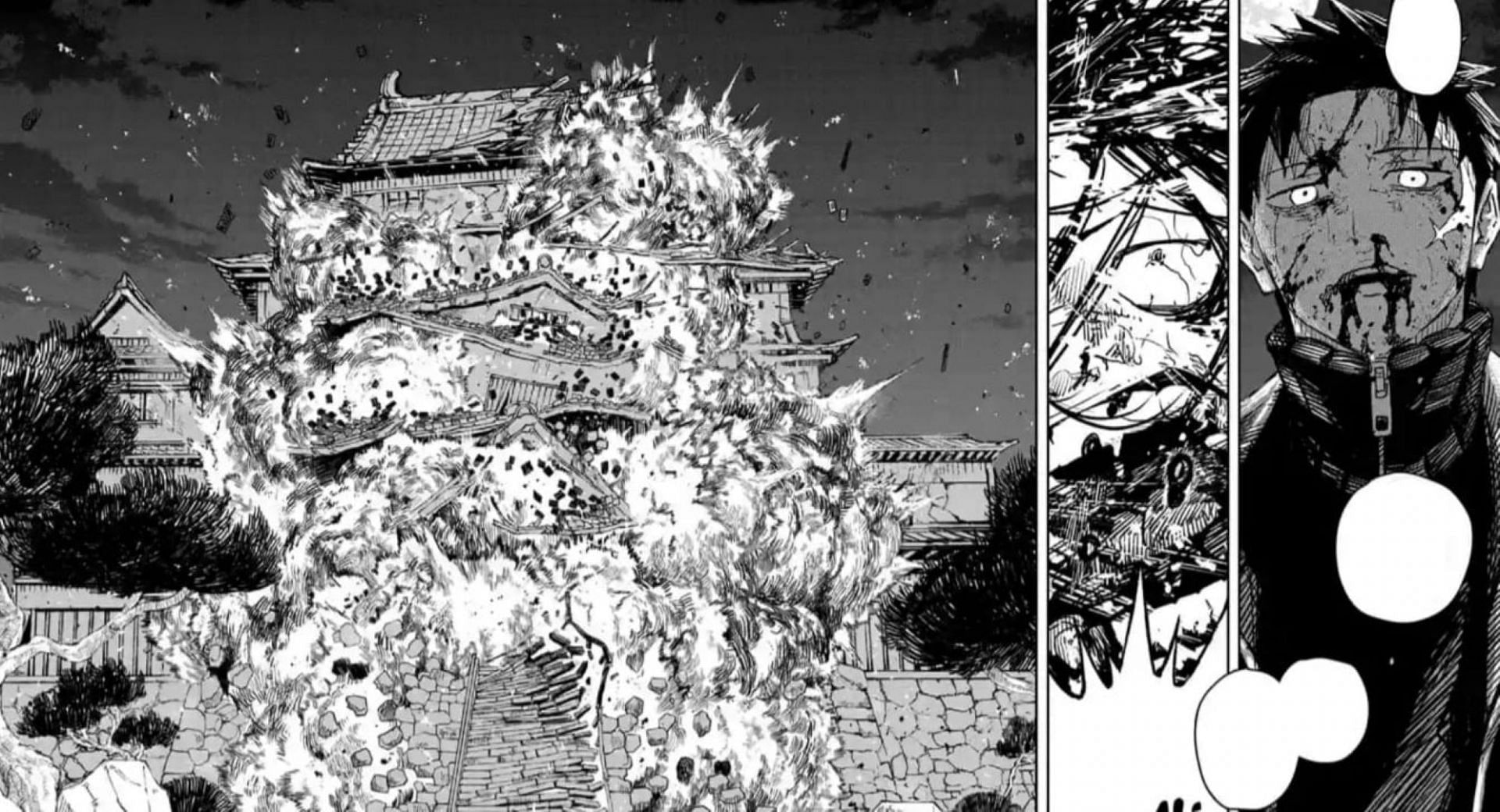 Genichi Sojo&#039;s mansion blows up (Image via Takeru Hokazono/Shueisha)