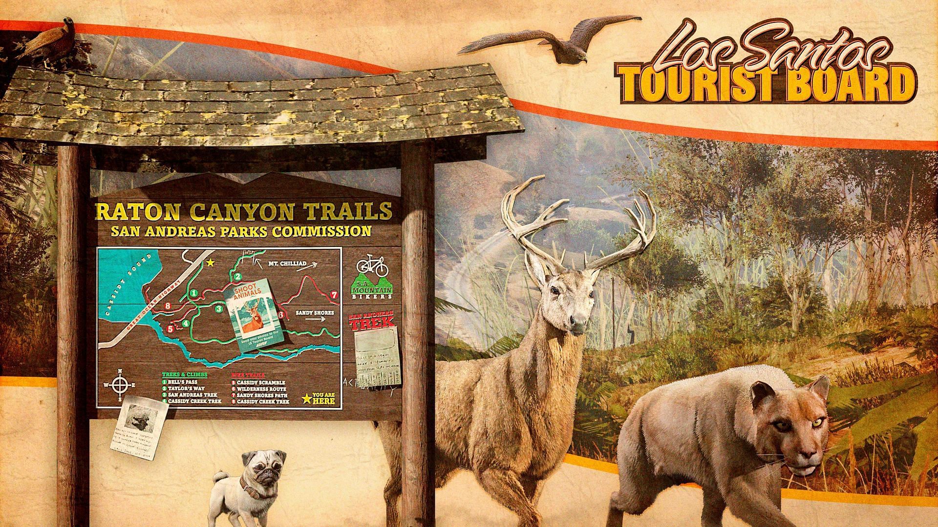 All GTA 5 LS Tourist Board Animal locations