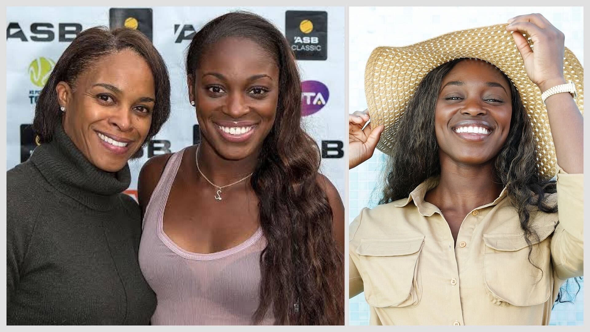 Sloane Stephens(right) and with her mother Sybil Smith(left)
