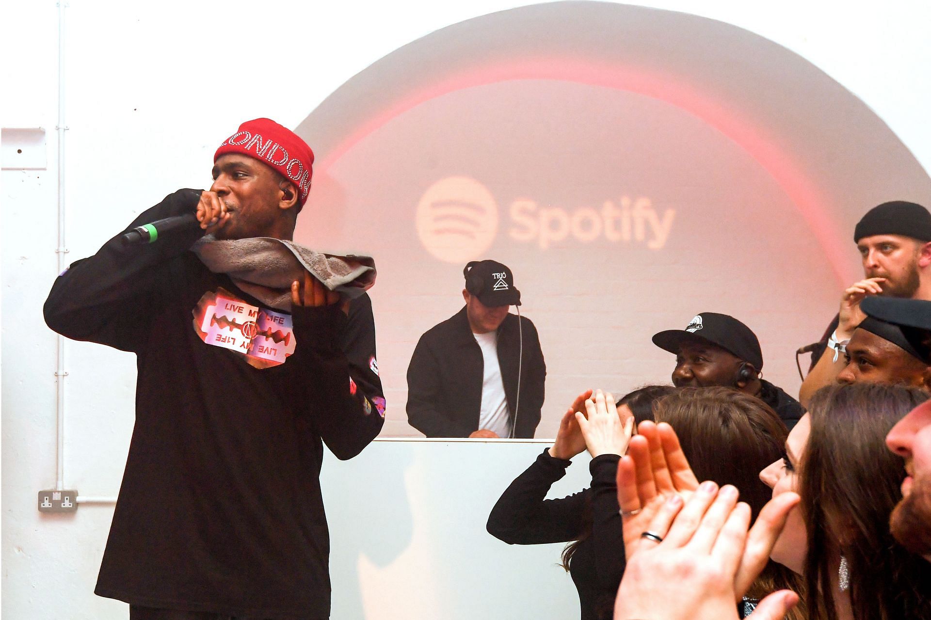 Spotify hosted an exclusive album listening party for fans to hear Skeptas new album Ignorance is Bliss before its release in Shoreditch last night