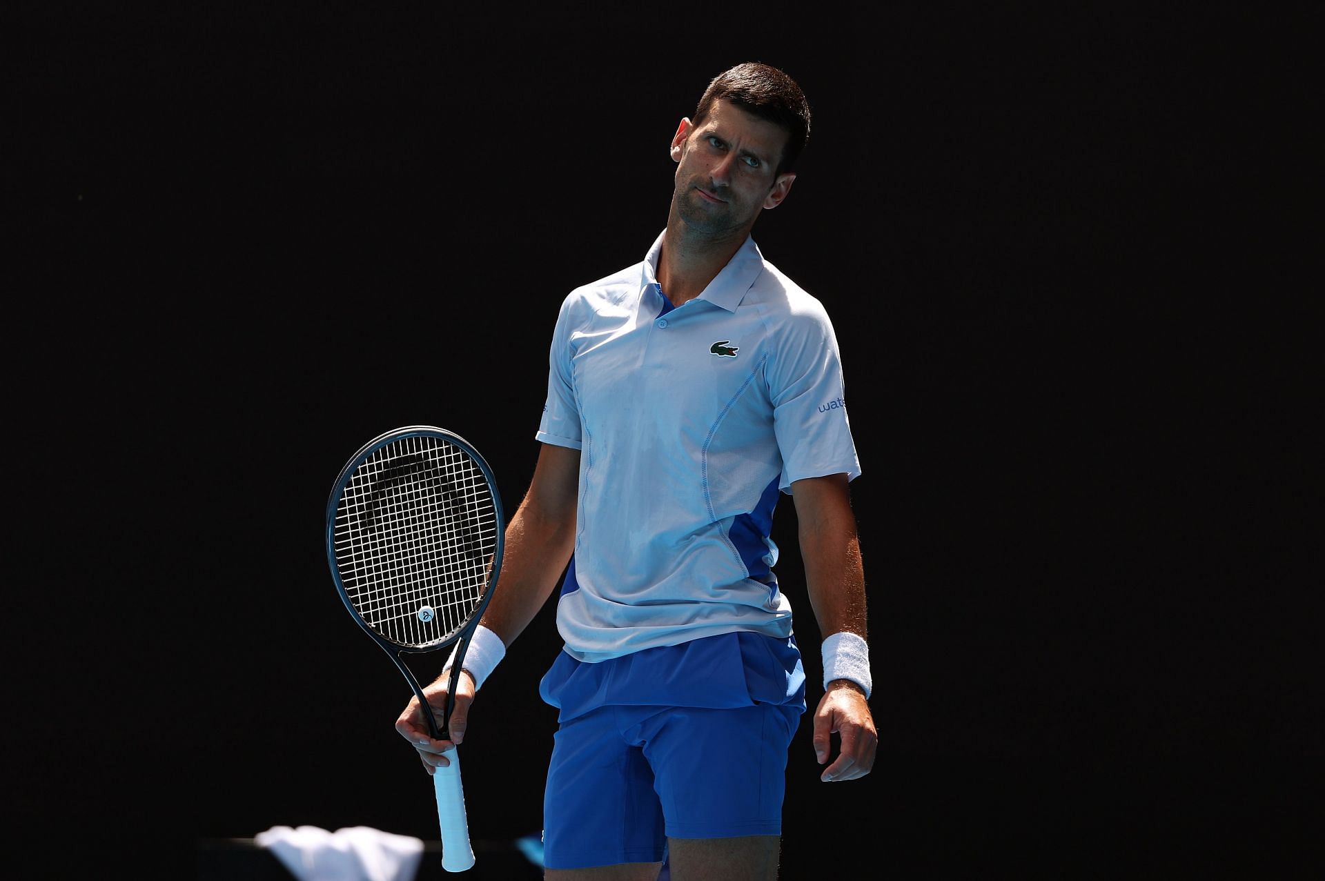 Djokovic in action at the 2024 Australian Open
