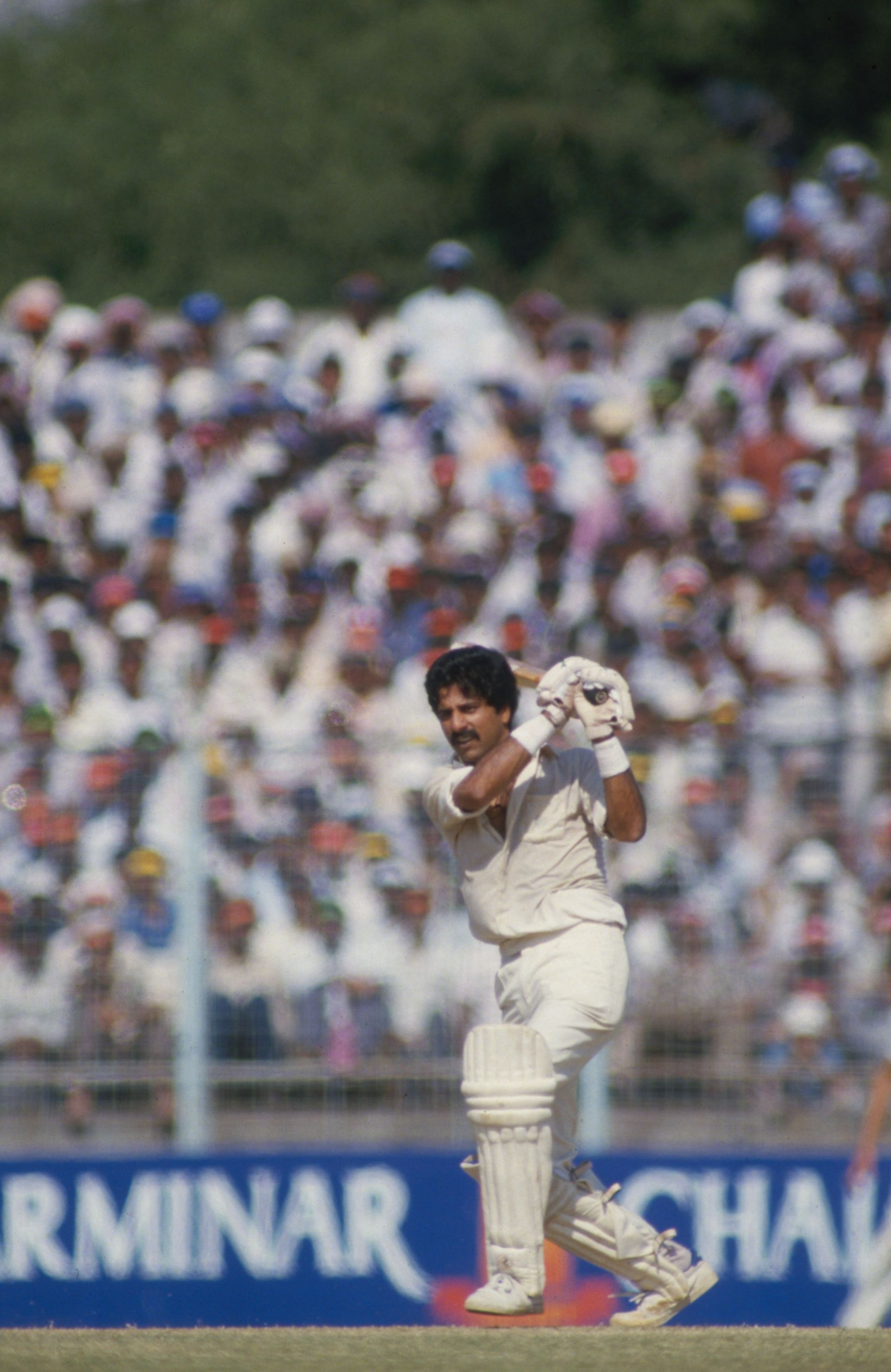 Former India opener Kris Srikkanth in action.