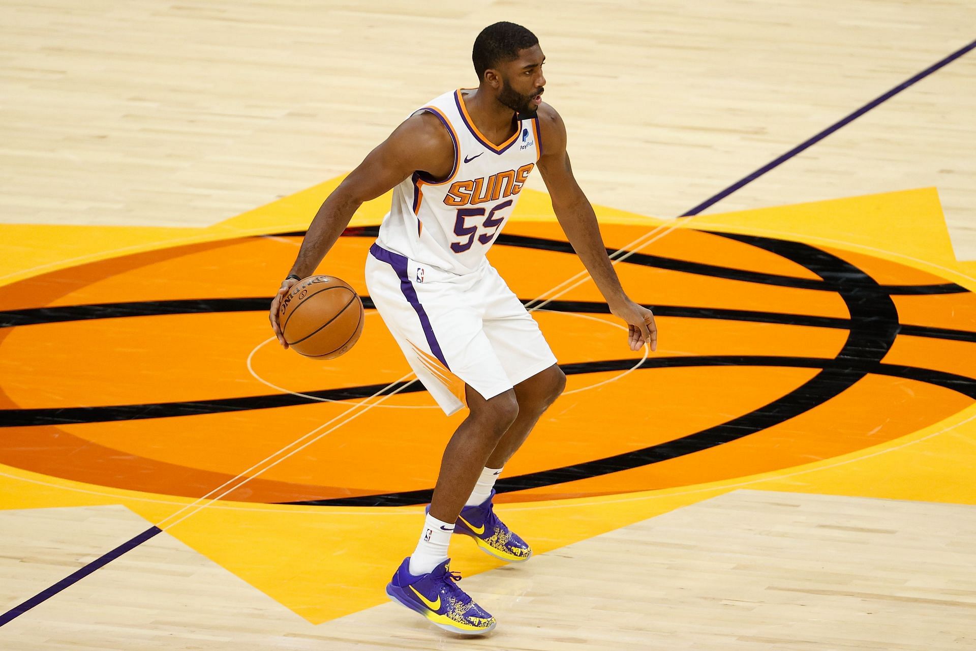 E&#039;Twaun Moore, shown here with the Phoenix Suns, is Purdue&#039;s No. 3 all-time leading scorer.