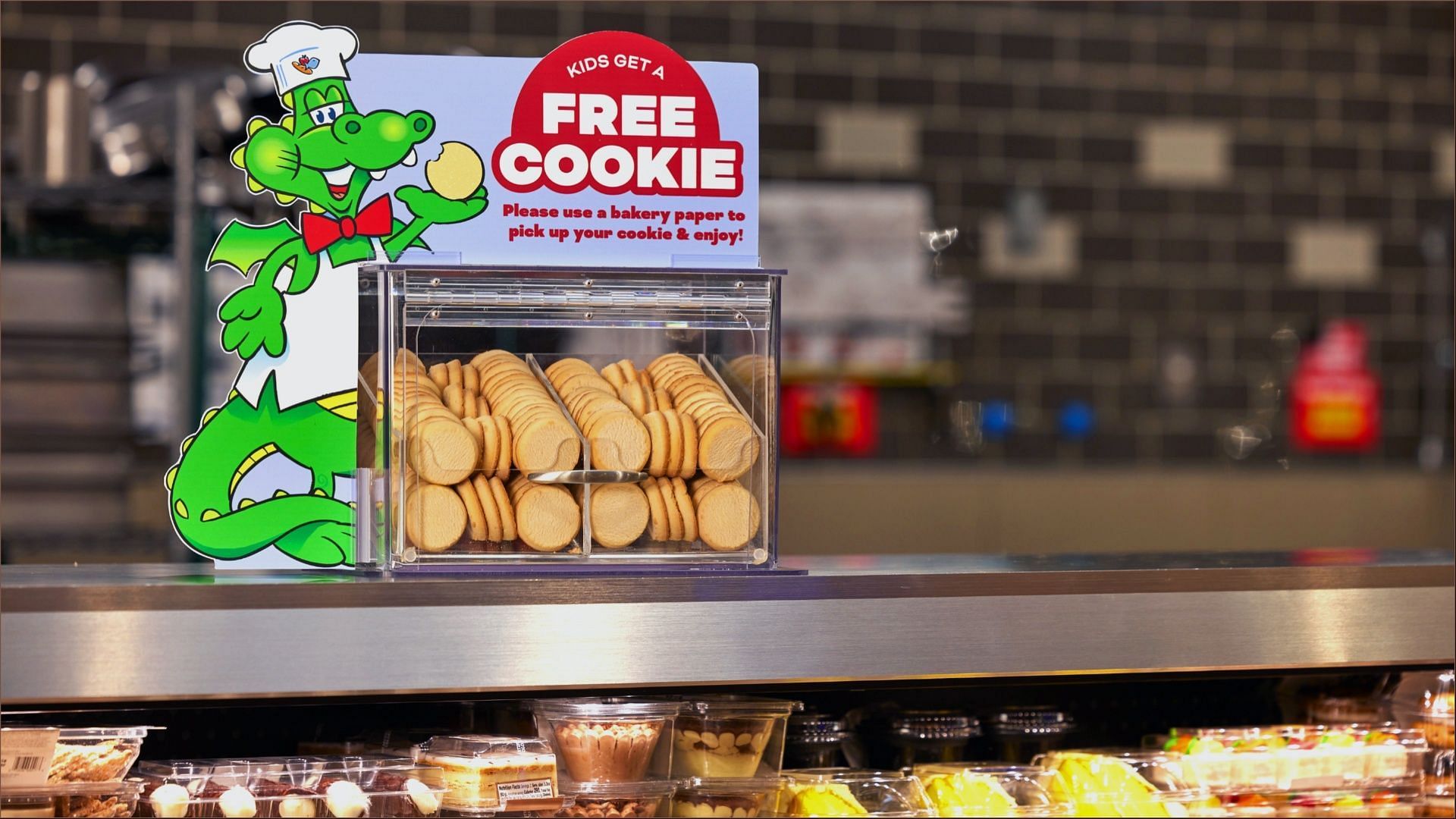 The free sugar cookies are located either at the bakery or deli area (Image via Harris Teeter)