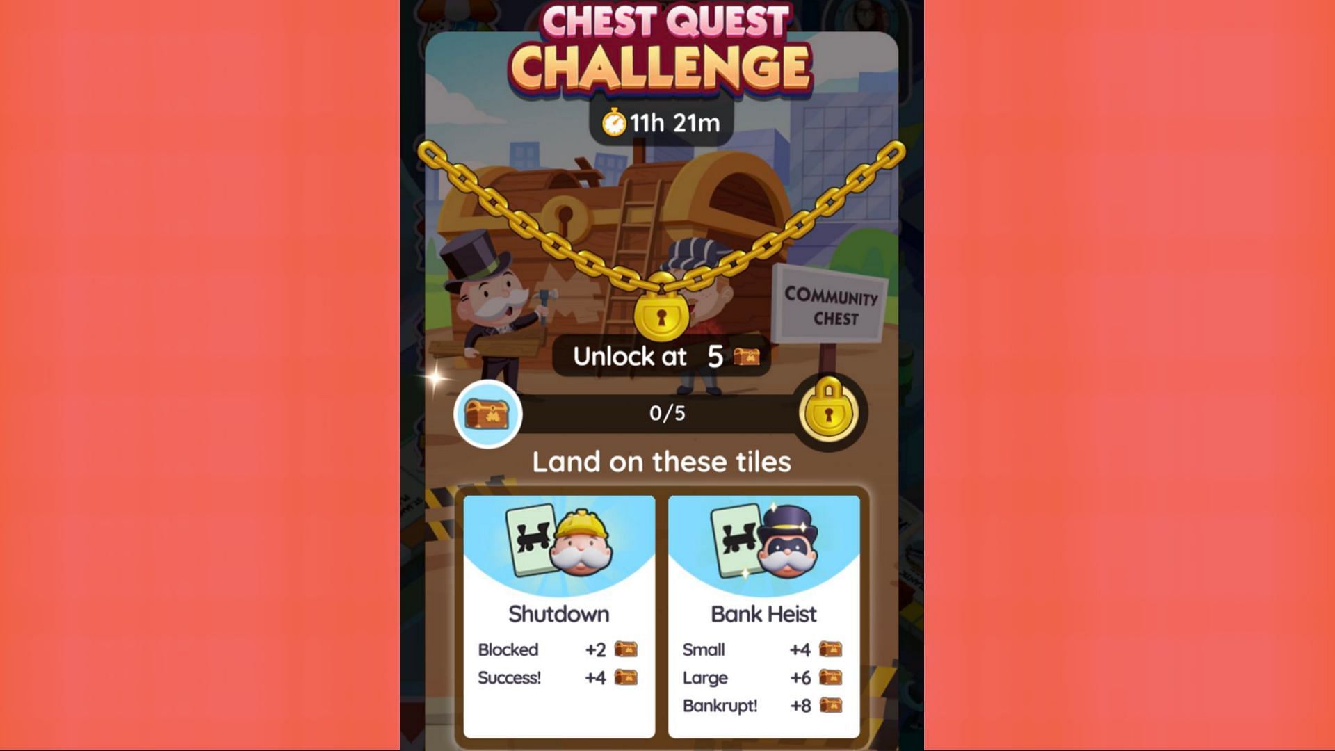 Chest Quest Challenge scoring system (Image via Scopely)