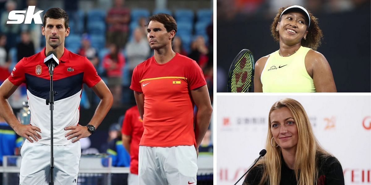 Novak Djokovic, Rafael Nadal, Naomi Osaka and Petra Kvitova