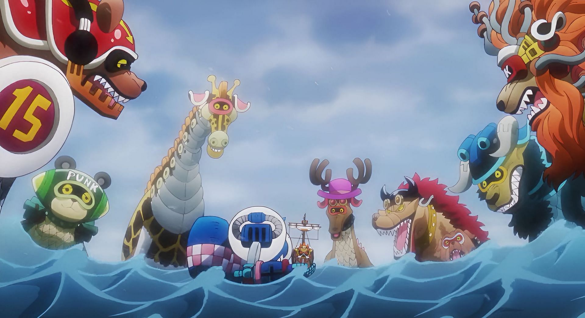 Sea Beast Weapons as seen in the One Piece anime (Image via Toei Animation)