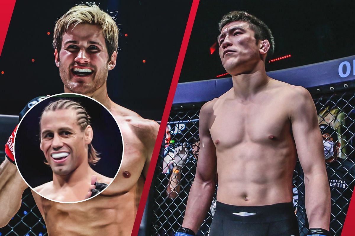 Sage Northcutt (L), Urijah Faber (bottom left), and Shinya Aoki (R) | Image by ONE Championship