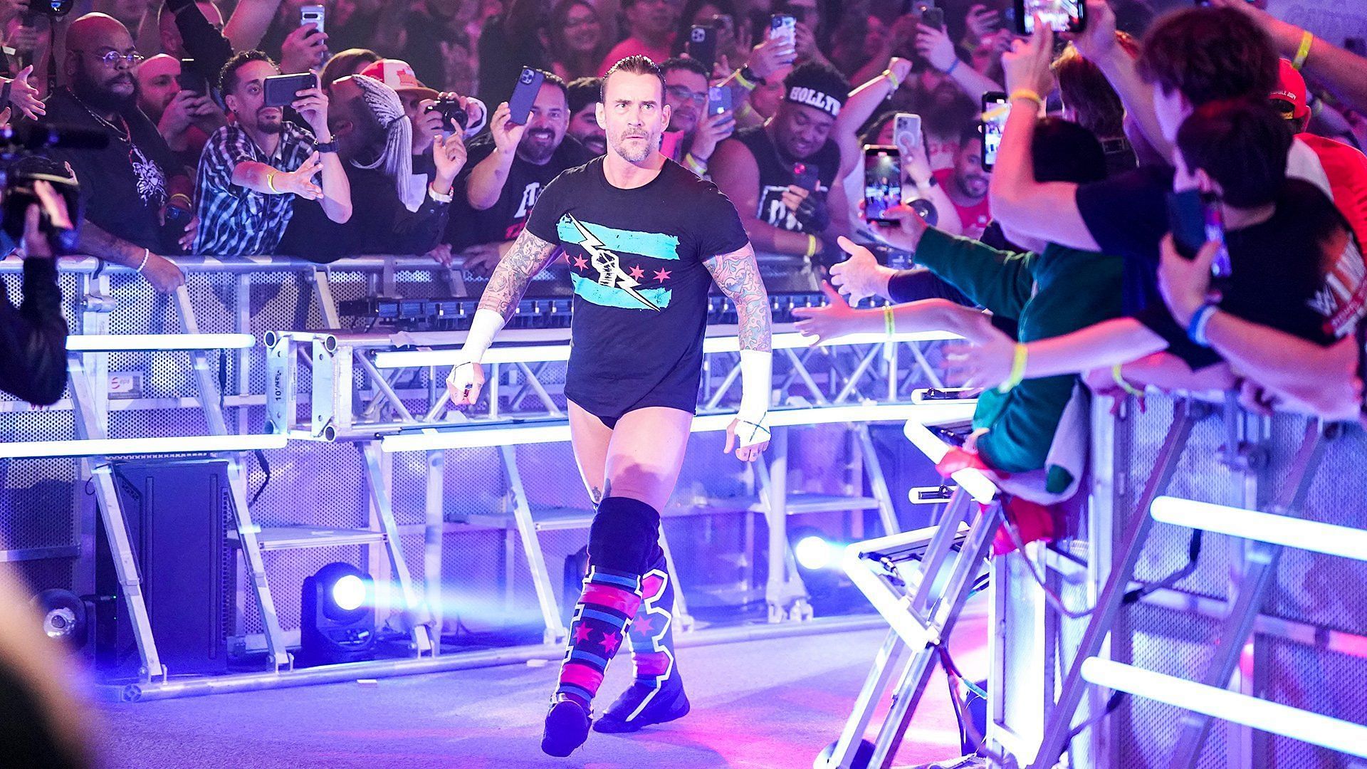 CM Punk makes his entrance at the WWE Royal Rumble