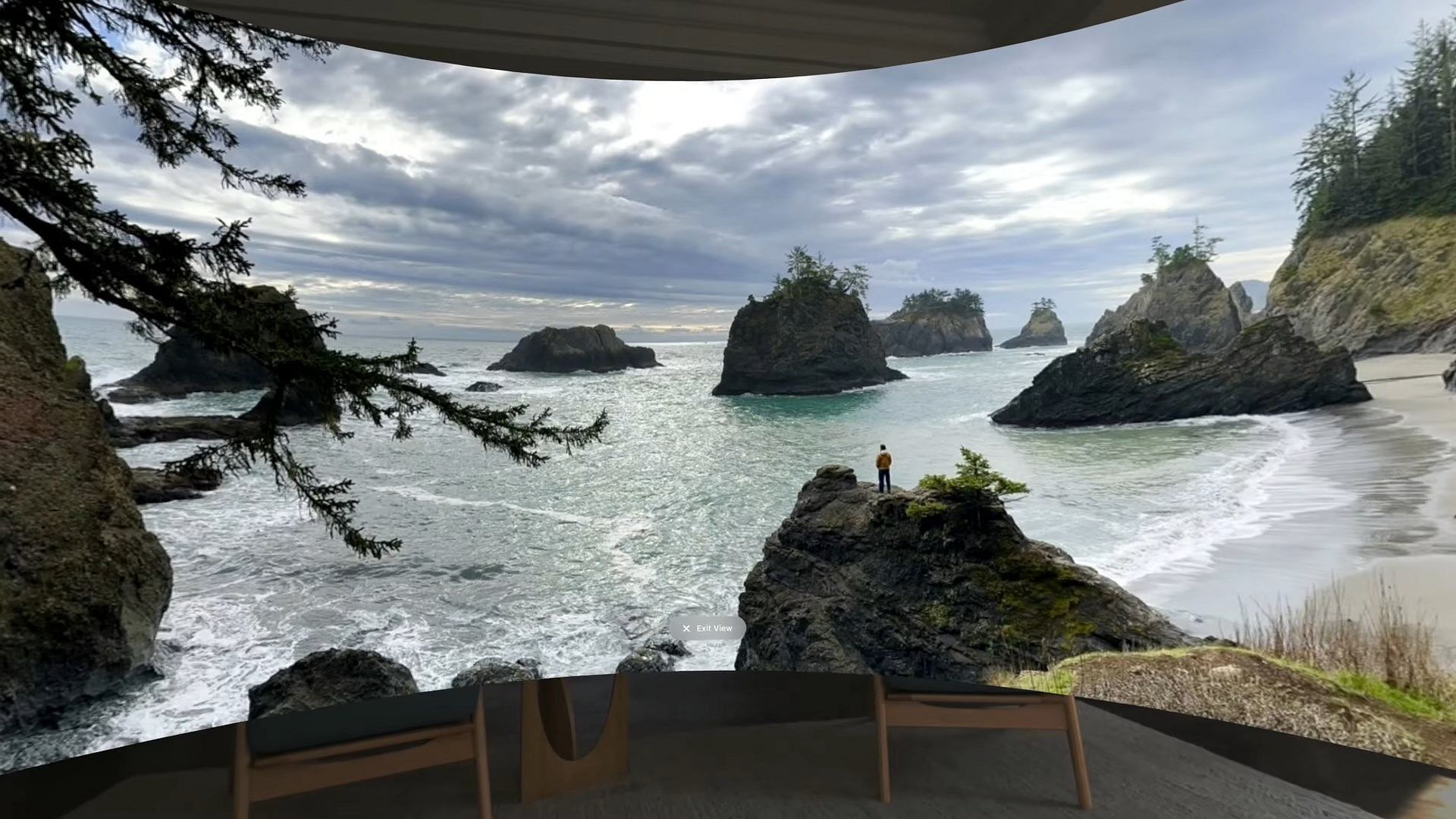 Viewing panorama images in Vision Pro is spectacular. (Image via Apple)