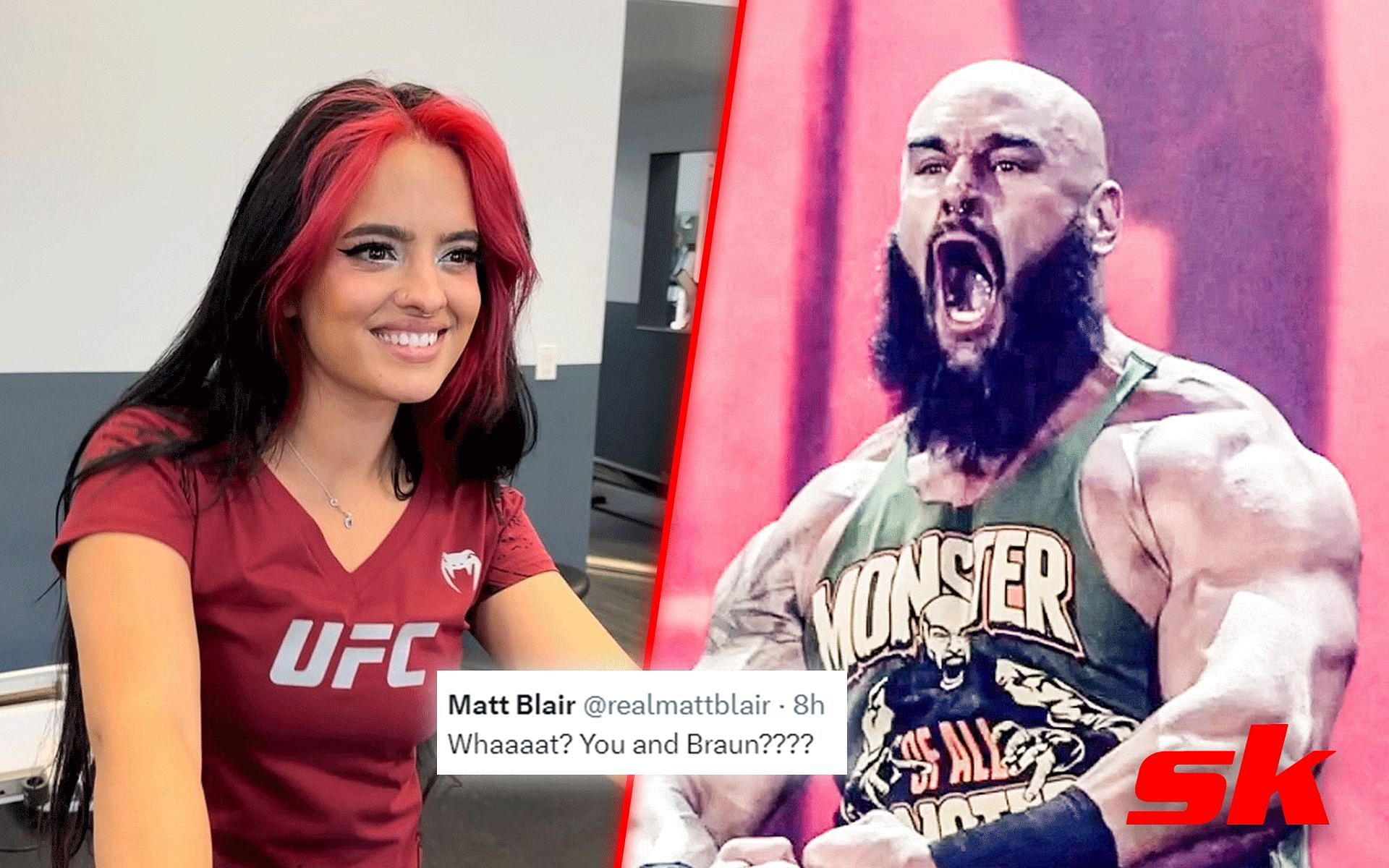 Nina-Marie Daniele (left) and Braun Strowman (right) [Images courtesy: @NinaMarieDaniele and @adamscherr99 on Instagram]