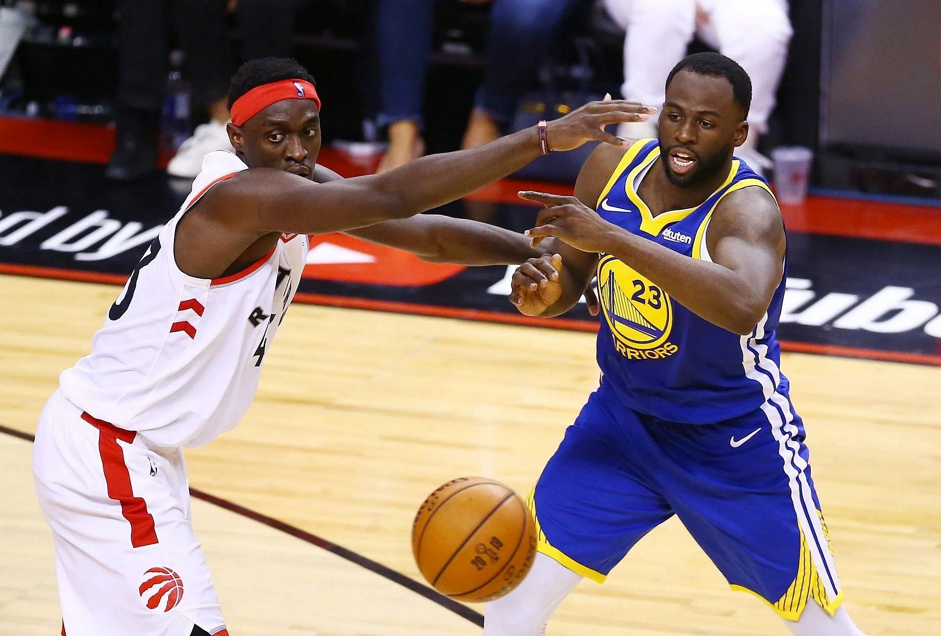 Golden State Warriors fans want their team to acquire Pascal Siakam (L) from the Toronto Raptors by the trade deadline.