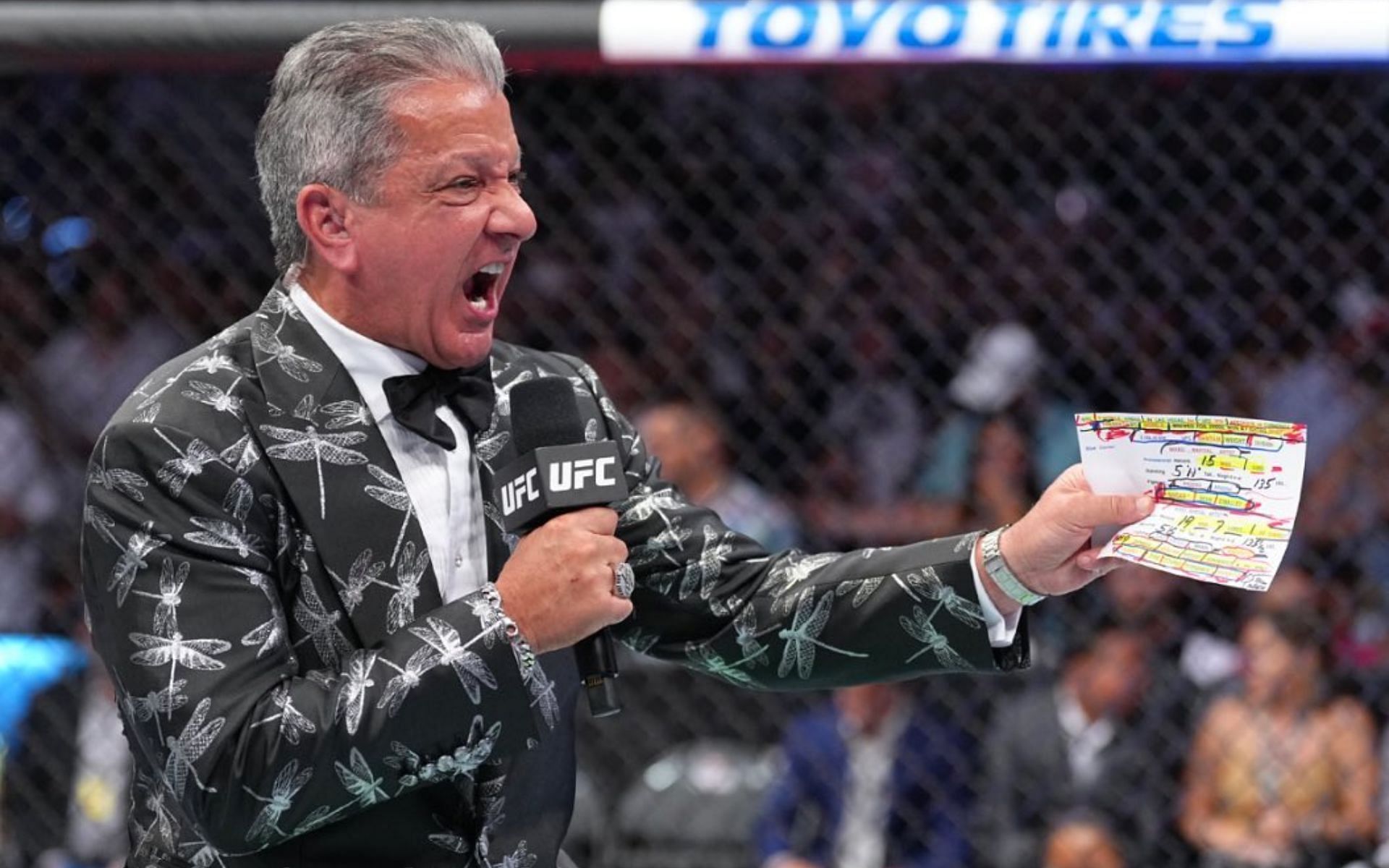Bruce Buffer reflects on being hired to do wedding reception intro like UFC fight