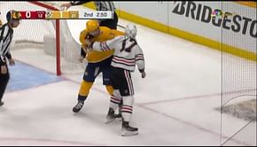 Watch: Nick Foligno and Jeremy Lauzon exchange flurry of punches