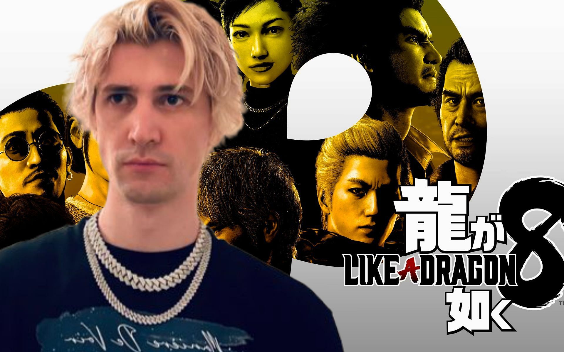 xQc blasts netizens for criticizing RGG Studio for sponsoring him to play Like a Dragon Infinite Wealth (Image via SEGA, xQc/X, and Sportskeeda)