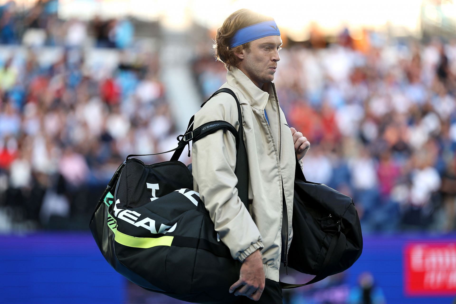 Andrey Rublev at the 2023 Australian Open.