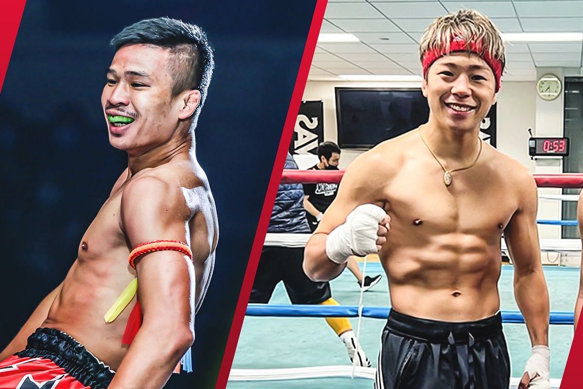 Superlek (L) is happy to be competing in Japan again and against an opponent like Takeru (R). -- Photo by ONE Championship