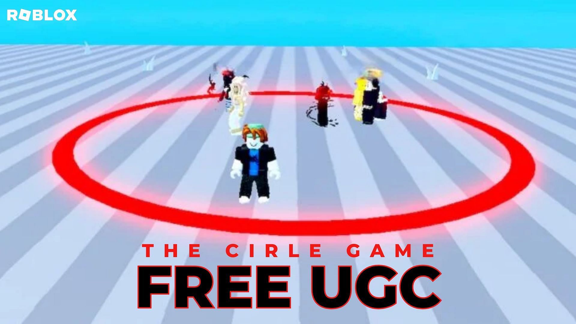 These are all the free UGCs you can get in The Circle Game (Image via Roblox)