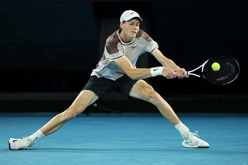 Jannik Sinner in action at the 2024 Australian Open.