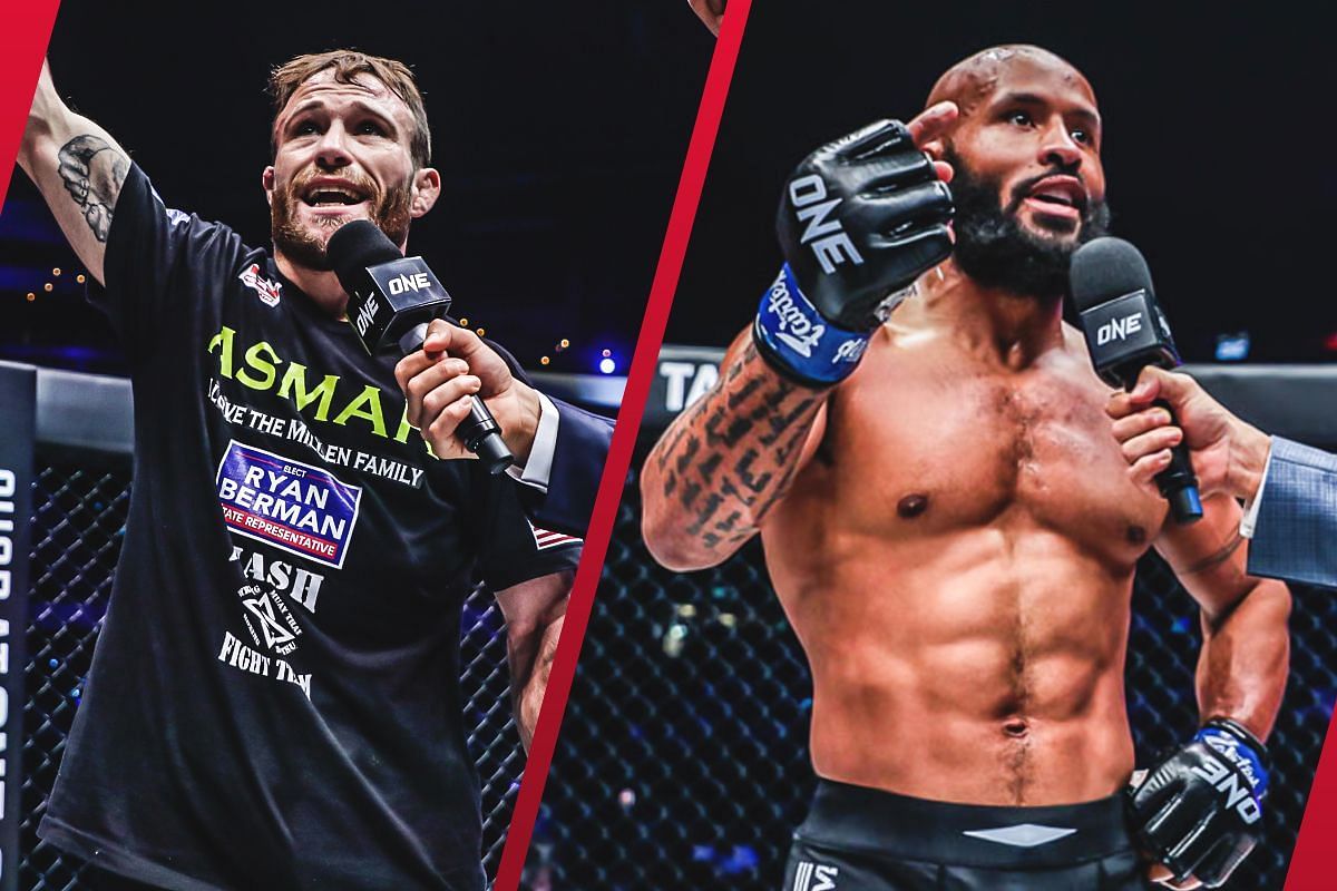 Jarred Brooks and Demetrious Johnson - Photo by ONE Championship