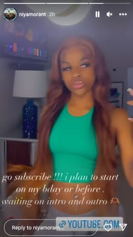 Ja Morant’s sister Niya announces the start of her new YouTube channel