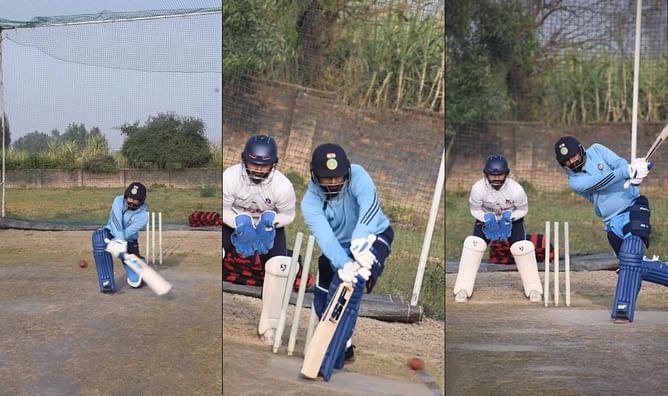 “Ready to replace Suryakumar Yadav in T20s” - Fans come up with witty reactions as Mohammed Shami shares video of batting practise