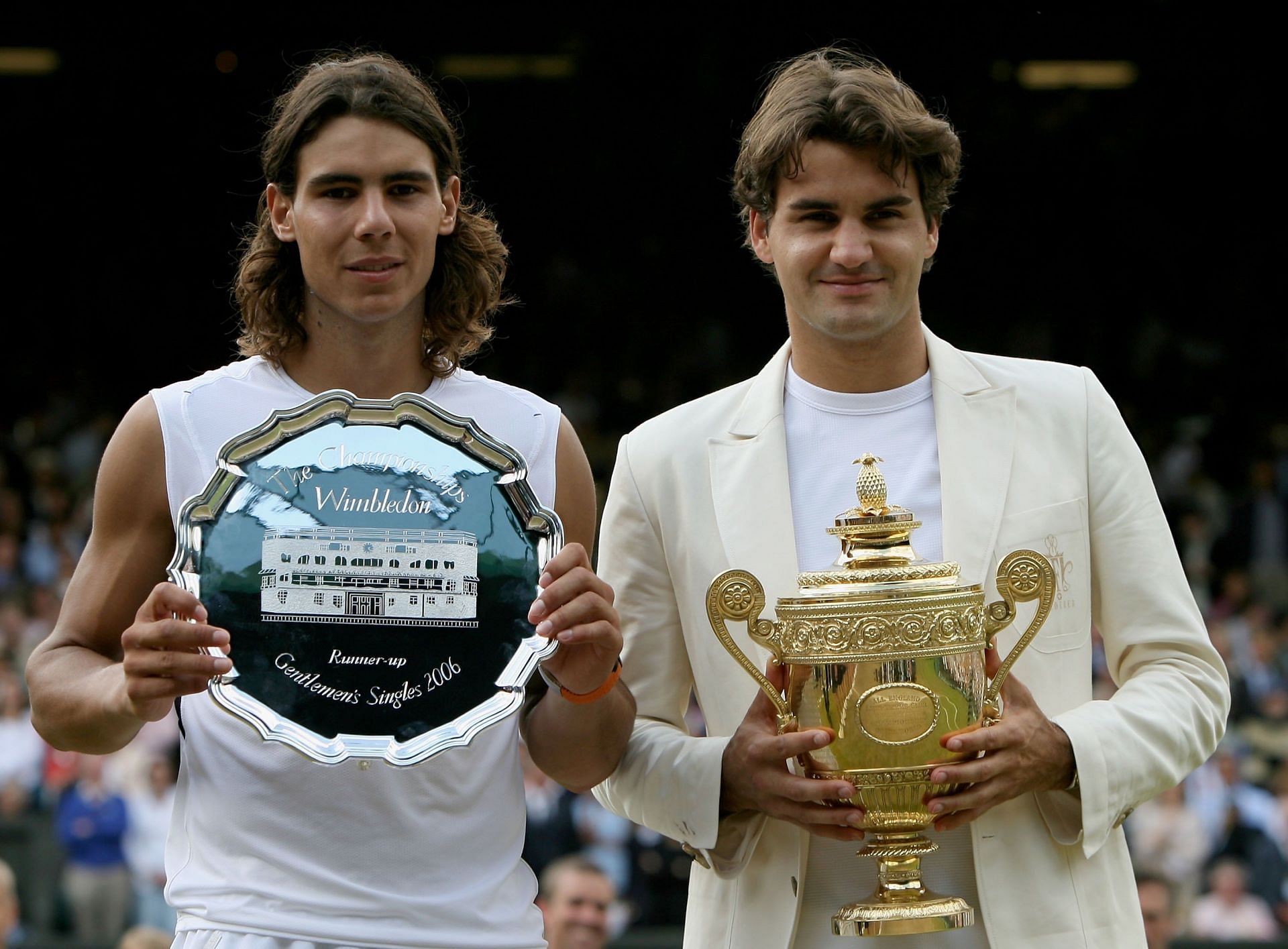 Roger Federer (right) and Rafael Nadal