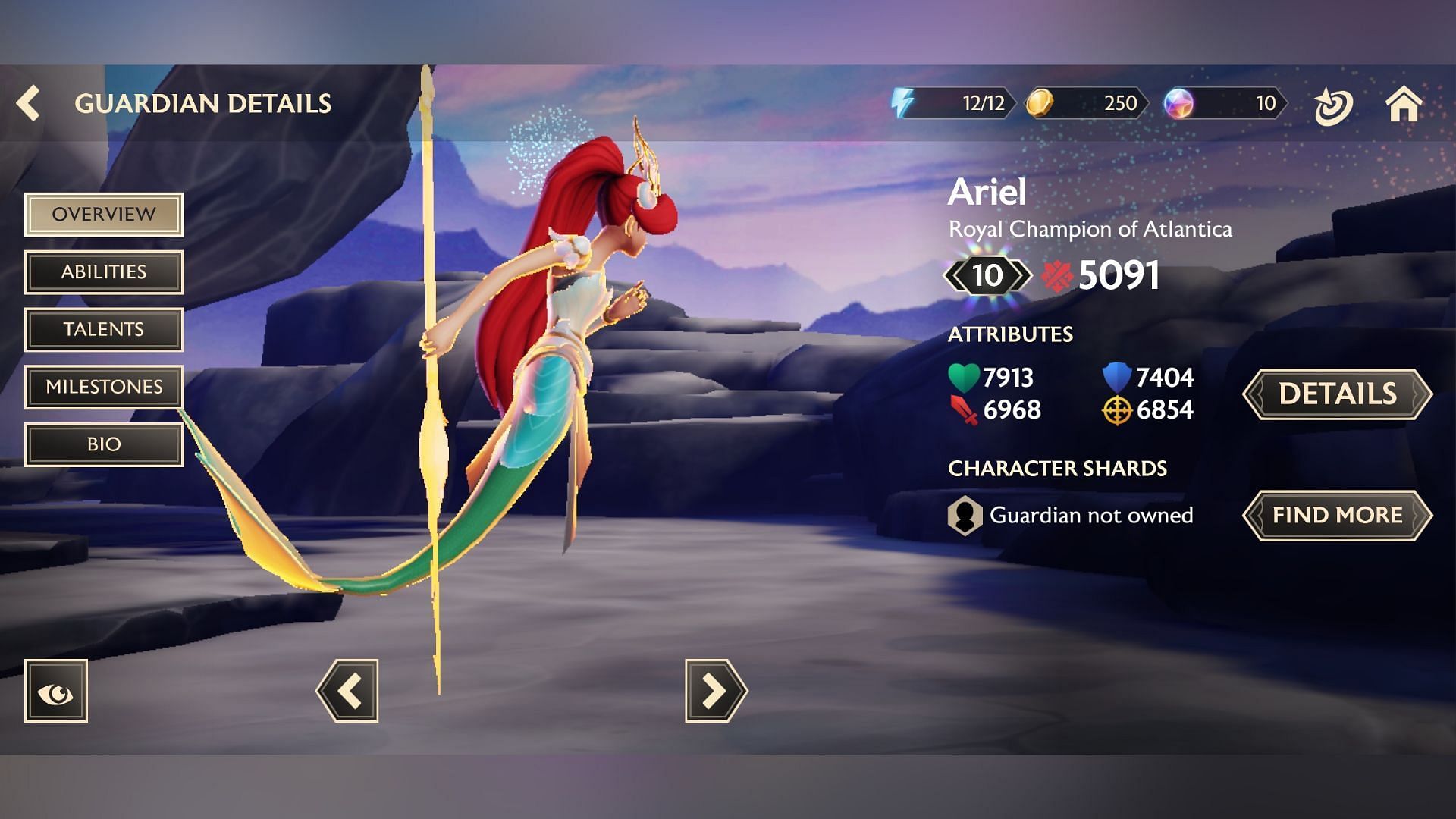 Ariel is one of the best melees in Disney Mirrorverse (Image via Kabam)
