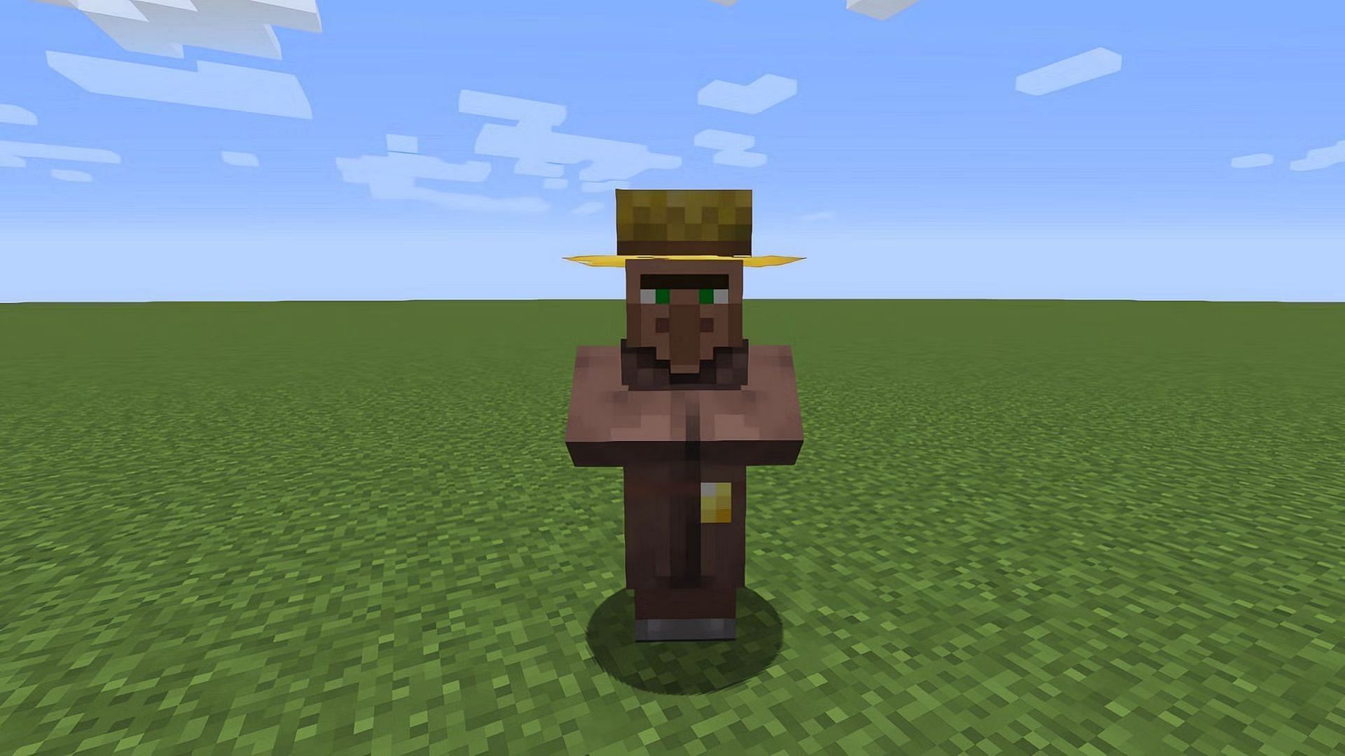 Farmers tend to their crops in Minecraft but are willing to offer up their surplus (Image via Mojang)