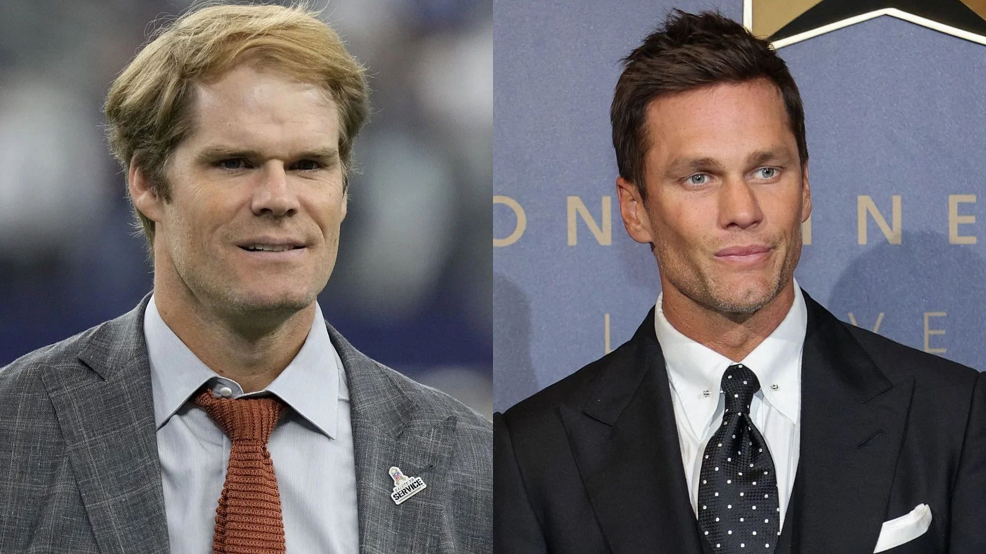 FOX Sports NFL analyst Greg Olsen and former NFL quarterback Tom Brady