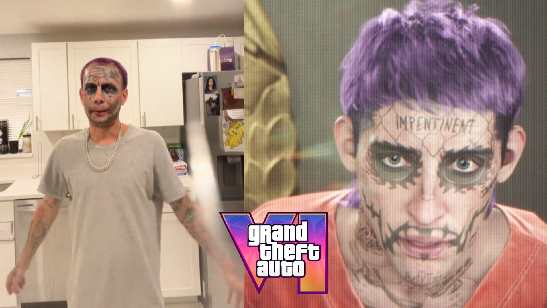 The GTA 6 Florida Joker has returned with a new demand (Images via TikTok/@lawrence.sullivan0, Rockstar Games)