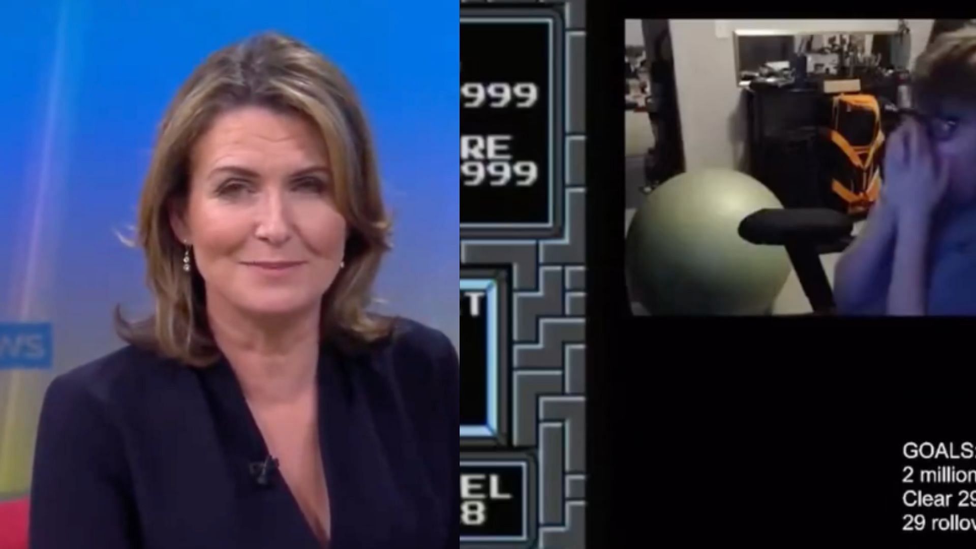 News anchor tells 13-year-old who is the first to beat Tetris to &ldquo;go outside&rdquo; (Image via snip from X/@dexerto)