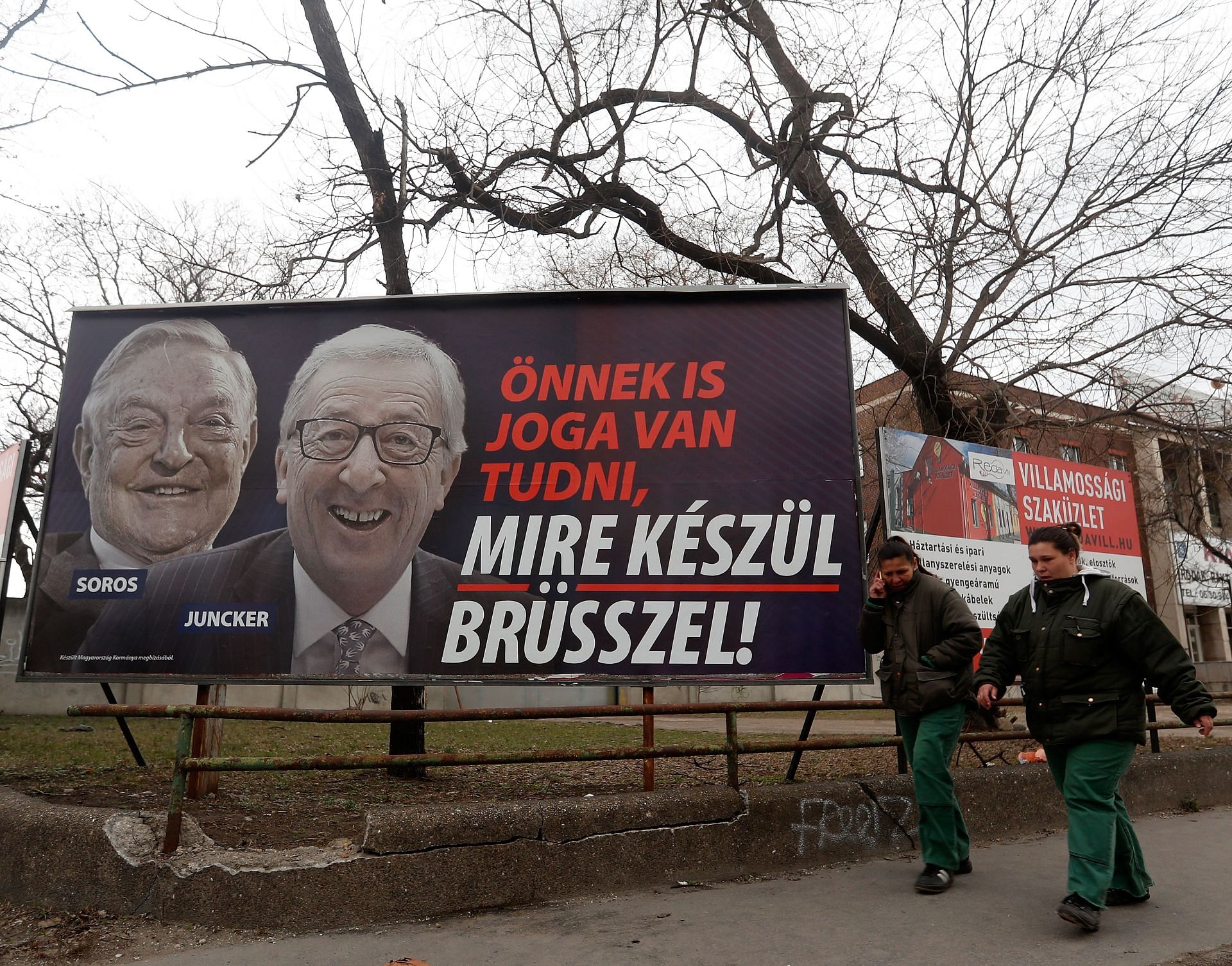 Hungary Launches Media Campaign Targeting EU And Soros 2:110:12:(Image via Getty / @ Laszlo Balogh)