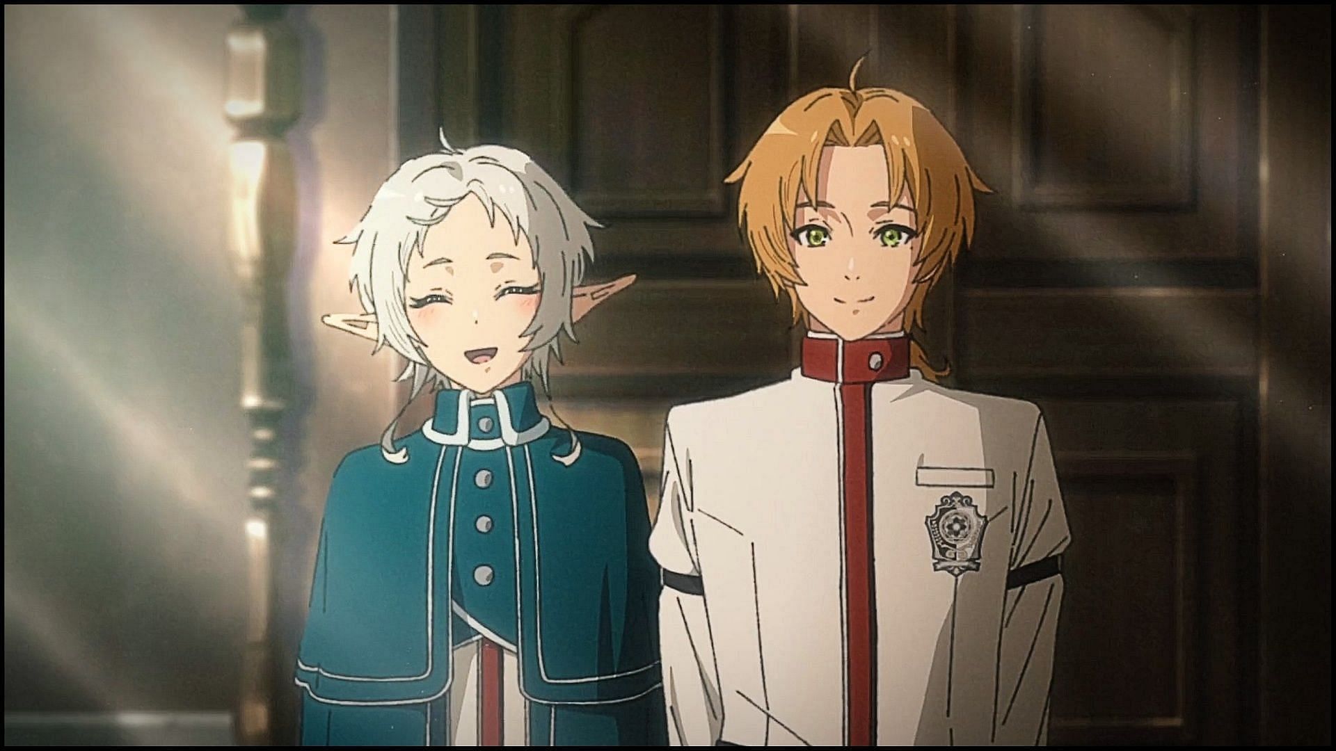 Sylphiette seen standing next to Rudeus in the anime series (Image via Bind)