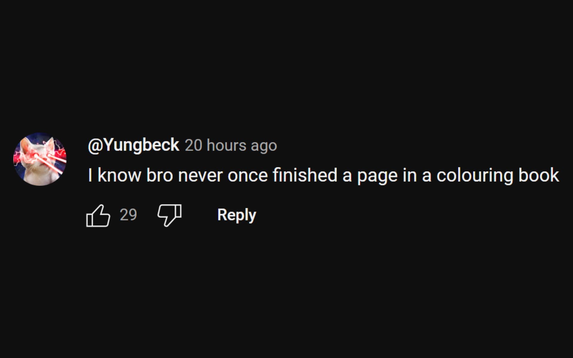 YouTube user @Yungbeck&#039;s comment, in which they roasted the Twitch streamer (Image via xQc Clips/YouTube)