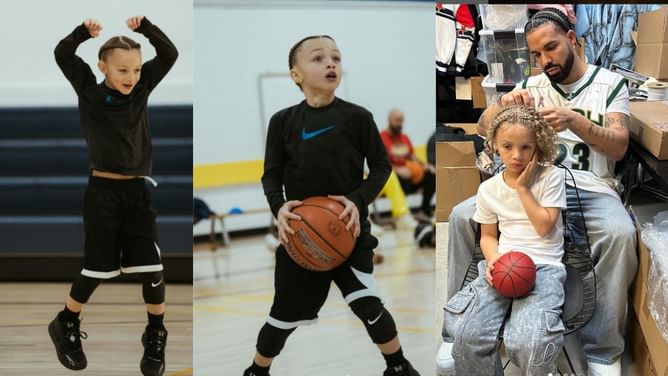 In Photos: Drake announces wish to see Adonis in 2036 NBA draft as rapper's son puts the hard yards