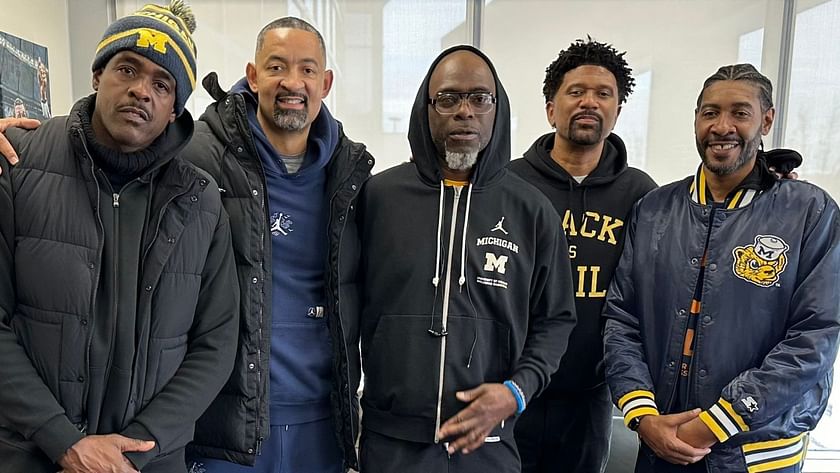 WATCH: Michigan's legendary Fab Five share court for first time in