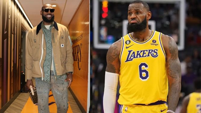 LeBron James pairs $1,365 Louis Vuitton handbag with $985 jacket ahead of Lakers vs Heat