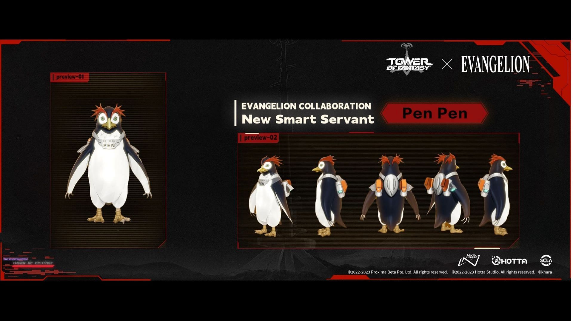 Pen Pen will be the smart servant during the collaboration. (Image via Hotta Studio)