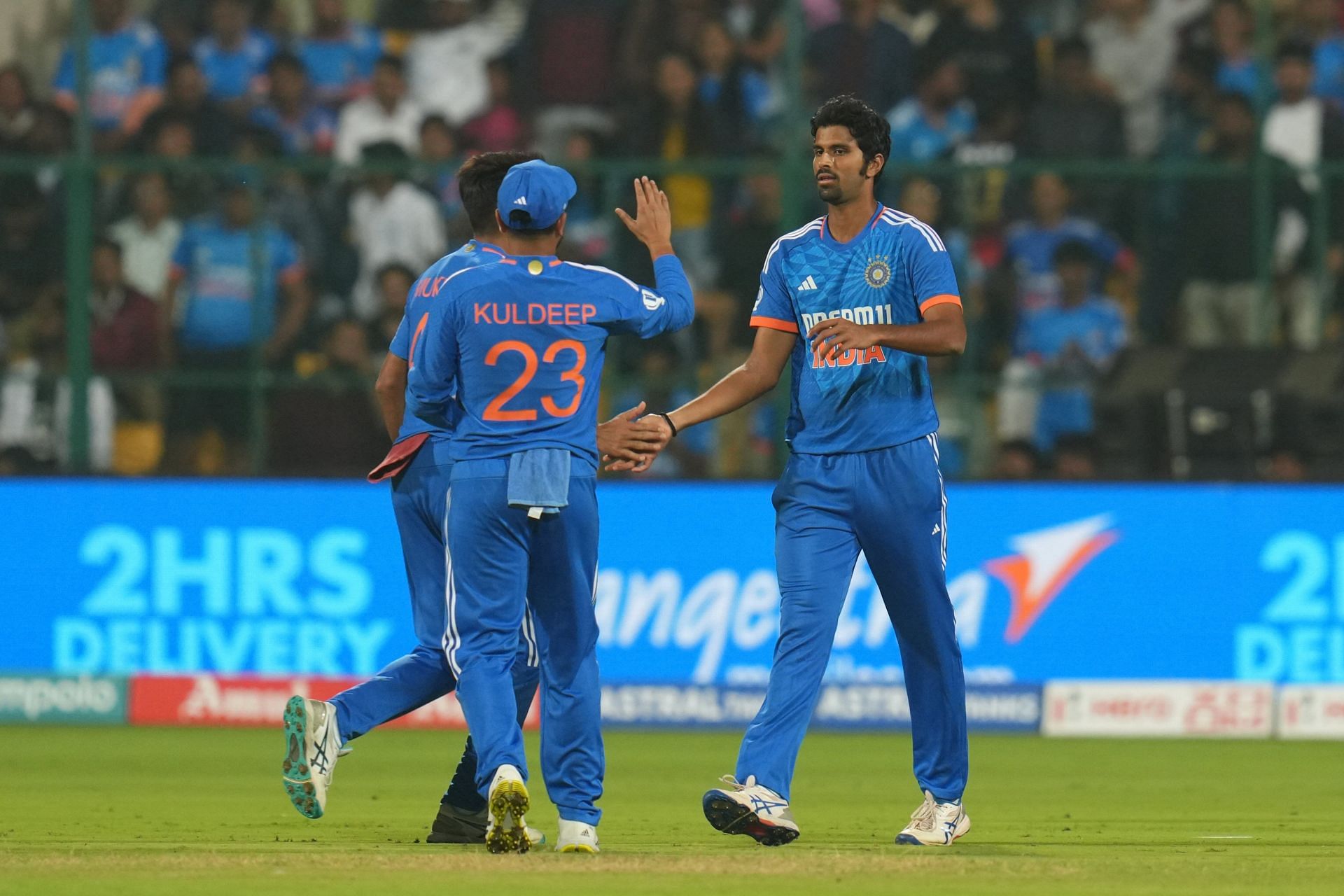 Washington Sundar was the pick of the Indian bowlers